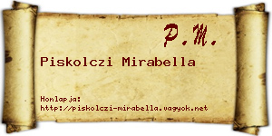Piskolczi Mirabella névjegykártya